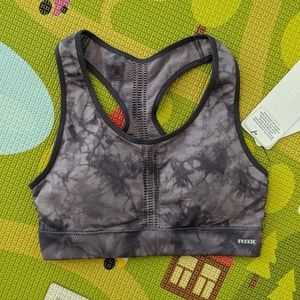 RBX Active Padded Racerback Sports Bra Purple Tie Dye Small NWT